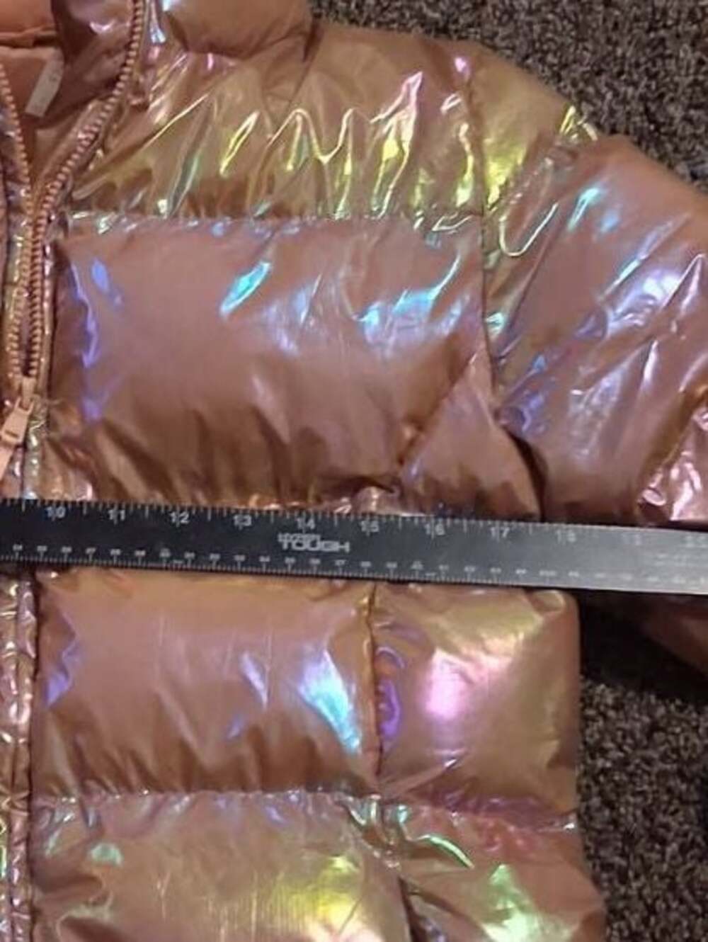 Fabletics Palmer Shine Puffer Jacket Iridescent C… - image 5